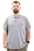 Mode XL Büyük Beden Erkek Polo Yaka Tişört Cepli YIRTMAÇLI U24329 Grimelanj thumbnail 1