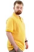Mode XL T-Shirt Polo Yaka Cepli Klasik 20550 Hardal thumbnail 6