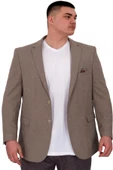 Mode XL Büyük Beden Erkek Ceket Blazer Britanya 23028 Vizon - 1