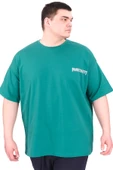 Mode XL Büyük Beden Erkek T-Shirt Bisiklet Yaka BORN TOLYFT U25029 Nefti thumbnail 1