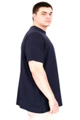 Mode XL Büyük Beden Erkek T-Shirt Bisiklet Yaka GORGEUS U25022 Lacivert thumbnail 3