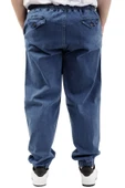 Mode XL Büyük Beden Erkek Pantolon Kot Jogger Lastikli Paça TORONTO 23916 Mavi - 4