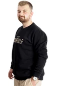 Mode XL Büyük Beden Erkek Sweat BisYaka Do İt Yourself 23168 Siyah thumbnail 2