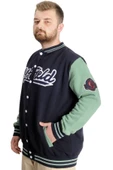Mode XL Büyük Beden Erkek Kolej Mont My Field 23626 Lacivert - 2