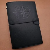 pilelistore Siyah Deri Pusula Defter - 1