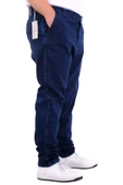 Mode XL Büyük Beden Erkek Kot Pantolon Yan Cep CHINO 18880 Mavi - 3