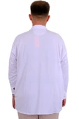 Mode XL Büyük Beden Erkek Gömlek Apas Yaka Uzun Kol JAKAR U24381 Beyaz thumbnail 4