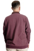 Mode XL Büyük Beden Erkek Sweat Polo Selanik Horse 23442 Gül Kurusu thumbnail 4