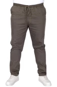 Mode XL Büyük Beden Erkek Pantolon Gabardin Düz Paça Jogger Everest 21929 Haki - 1