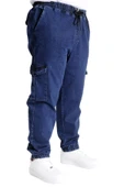 Mode XL Battal Beden Erkek Kot Pantolon CHIEF BLUE Lastikli 23919 Lacivert thumbnail 3