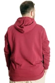 Mode XL Büyük Beden Erkek Sweat Kanguru Cep Easy Adventure 23527 Bordo thumbnail 4