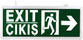 Sağ - Sol Çıkış Levhası, 3 Saat Şarjlı, Elektrikle Çalışır, 3 Watt Ledli, Acıl Çıkış Levhası, EXIT - 7