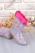 Fort 7061 Pembe Uniko Figürlü İçi Peluşlu Su Geçirmez Kız Çocuk Kar Yağmur Çizmesi thumbnail 5