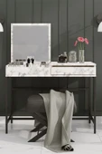 Decormet Linda Makyaj Masası Carrara Marble thumbnail 1