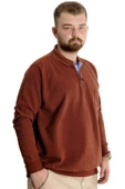 Mode XL Büyük Beden Erkek Sweat Polo Selanik Basic 20441 Tarçın thumbnail 3