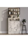 Decormet Bracked Çok Fonksiyonlu Masa Carrara Marble thumbnail 9