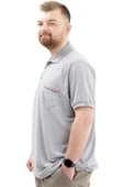 Mode XL Büyük Beden Erkek Polo Yaka Tişört Cepli YIRTMAÇLI U24329 Grimelanj thumbnail 2