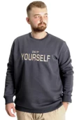 Mode XL Büyük Beden Erkek Sweat BisYaka Do İt Yourself 23168 Fume thumbnail 1