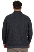 Mode XL Büyük Beden Erkek Polo Yaka Sweatshirt Baskılı Selanik U24440 Füme thumbnail 4