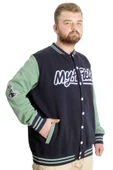 Mode XL Büyük Beden Erkek Kolej Mont My Field 23626 Lacivert - 3