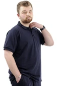 Mode XL Büyük Beden Erkek Tişört Polo Yaka JAKAR U24337 Lacivert thumbnail 4