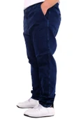 Mode XL Büyük Beden Erkek Kot Pantolon Yan Cep CHINO 18880 Mavi - 2