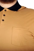 Mode XL T-Shirt Polo Yaka Cepli Klasik 20550 Hardal thumbnail 3