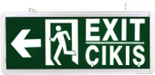 Sağ - Sol Çıkış Levhası, 3 Saat Şarjlı, Elektrikle Çalışır, 3 Watt Ledli, Acıl Çıkış Levhası, EXIT - 1