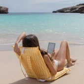 Flamingueo Blake Katlanır 6 Pozisyonlu Plaj Koltuğu Sarı - 5