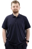 Mode XL Büyük Beden Erkek Tişört Polo Yaka JAKAR U24337 Lacivert thumbnail 1