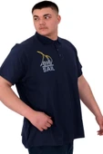 Mode XL Büyük Beden Erkek T-Shirt Polo Sail U25301 Indigo thumbnail 2
