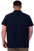 Mode XL Büyük Beden Erkek T-Shirt Polo Sea Bound U25303 Indigo thumbnail 3