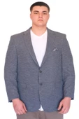 Mode XL Büyük Beden Erkek Klasik Blazer Ceket BRITANYA 23028 GRI - 1