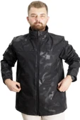 Mode XL Büyük Beden Erkek Waterproof Softshell 23232 Siyah - 1