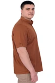 Mode XL Büyük Beden Erkek Gabardin Gömlek Mode09 U25603 Tarçın thumbnail 2
