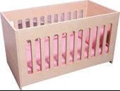 KORKULUKLU ÇOCUK YATAĞI SETİ 120X60X60 - 1