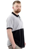 Mode XL Büyük Beden Erkek Polo Yaka T-Shirt POLO SPORT U24323 Siyah-Gri thumbnail 3