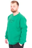 Mode XL Büyük Beden Erkek Bisiklet Yaka Sweatshirt TOUCH WITH INTENT U25804 Bennetton thumbnail 2