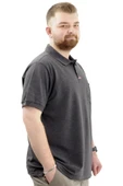 Mode XL Büyük Beden Erkek Polo Yaka Tişört Cepli YIRTMAÇLI U24329 Antrasit thumbnail 3