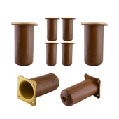 (8 Adet) Plastik Liva Kestane Kahvesi 15 cm Ayak Mobilya Kanepe Koltuk Baza Yükseltme Ayağı Ayakları thumbnail 1