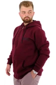 Mode XL Erkek Büyük Beden Sweatshirt Sırt Baskılı Şardonlu CITY U24541 Mürdüm - 3