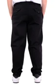 Mode XL Büyük Beden Erkek Gabardin Düz Paça Jogger EVEREST 21929 Siyah - 4