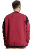 Mode XL Büyük Beden Erkek Kolej Mont Nothing 23630 Bordo - 4