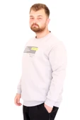 Mode XL Büyük Beden Erkek Bisiklet Yaka Sweatshirt DAYS U25801 A.Gri thumbnail 2