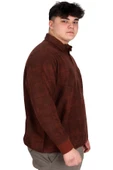 Mode XL Büyük Beden Erkek Polo Yaka Sweatshirt Baskılı Selanik U24440 Kiremit thumbnail 3