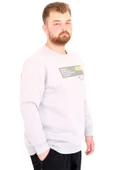 Mode XL Büyük Beden Erkek Bisiklet Yaka Sweatshirt DAYS U25801 A.Gri thumbnail 3