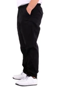 Mode XL Büyük Beden Erkek Gabardin Düz Paça Jogger EVEREST 21929 Siyah - 2