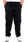 Mode XL Büyük Beden Erkek Gabardin Düz Paça Jogger EVEREST 21929 Siyah - 1