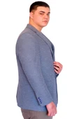 Mode XL Büyük Beden Erkek Klasik Blazer Ceket BRITANYA 23028 MAVI - 8