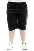 Mode XL Büyük Beden Erkek Kapri Şort Baskılı CALIFORNIA 24503 Siyah - 1